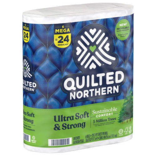 Quilted Northern Bathroom Tissue, Double Roll, 2 Ply, Unscented