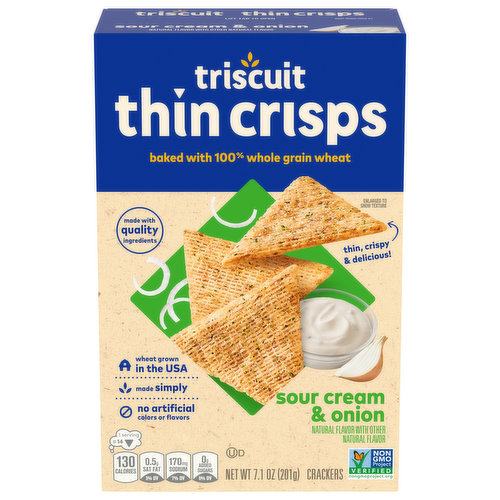 Triscuit Thin Crisps Crackers, Sour Cream & Onion