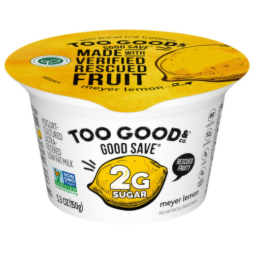 Too Good & Co. Good Save Yogurt, Low Fat, Meyer Lemon