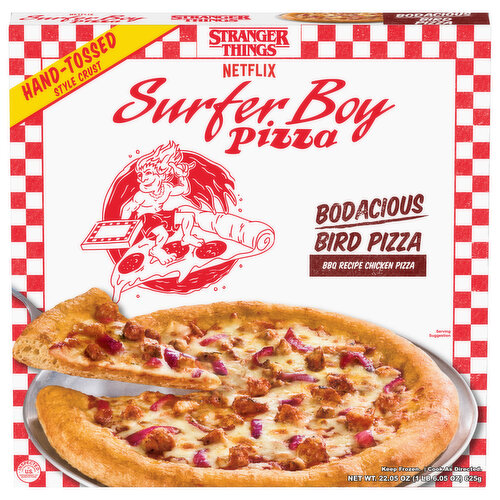 Surfer Boy Pizza Pizza, BBQ Recipe Chicken, Bodacious Bird, Hand-Tossed