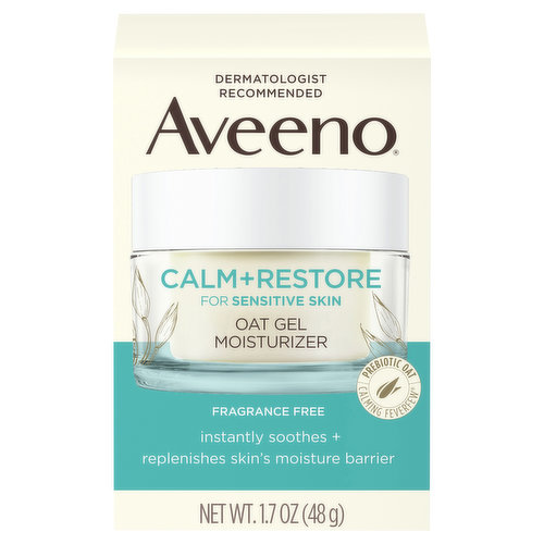 Aveeno Oat Gel Moisturizer, Calm + Restore, For Sensitive Skin