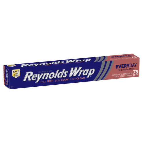 Reynolds Wrap Aluminum Foil, Everyday, 75 Square Feet