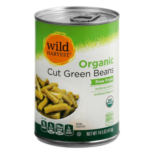 Wild Harvest Green Beans, Cut, Organic