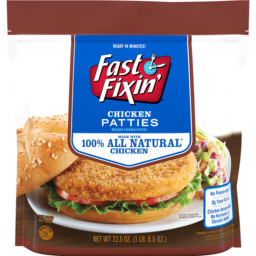 Fast Fixin Fast Fixin'® Chicken Breast Patties, 22.5 oz (Frozen)