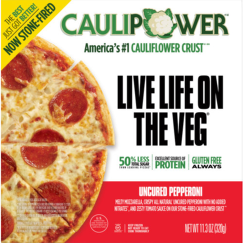 Caulipower Live Life on the Veg Pizza, Cauliflower Crust, Uncured Pepperoni