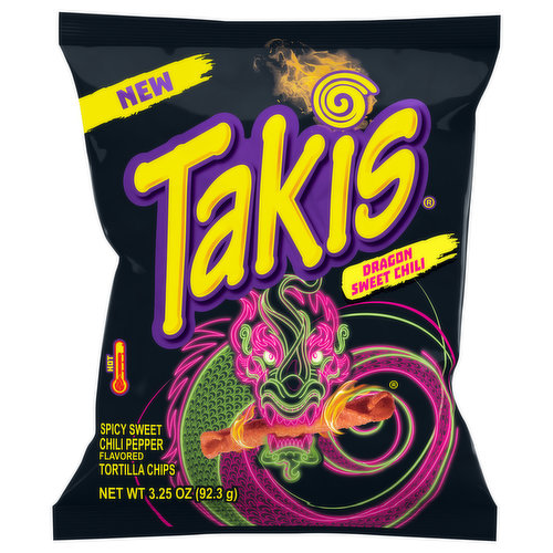 Takis Tortilla Chips, Dragon Sweet Chili, Hot