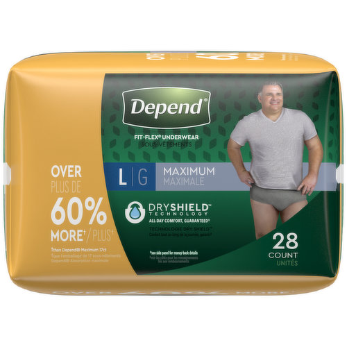 Save on Depend Men's Fresh Protection Incontinence Underwear