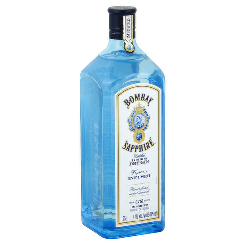 Bombay Sapphire Dry Gin, London, Vapour Infused, Distilled