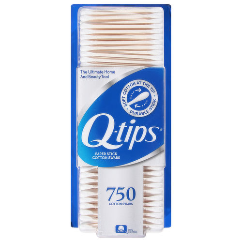 Q-tips Cotton Swabs, Paper Stick