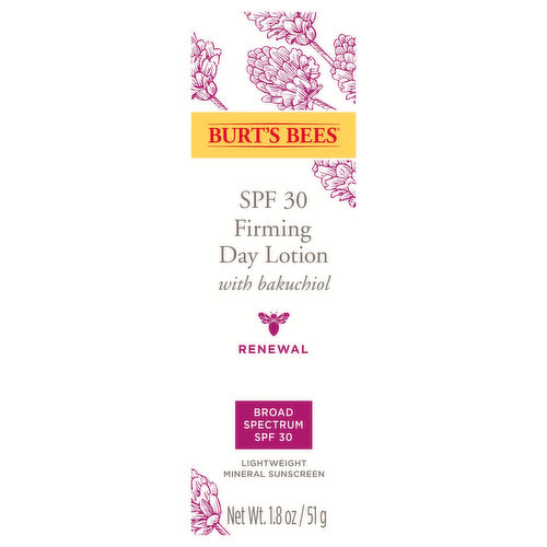 Burt's Bees Day Lotion, Firming, Renewal, SPF 30