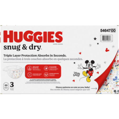 Huggies Diapers, Disney Baby, 3 (16-28 lb)