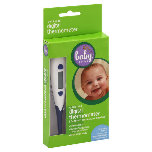 Baby Basics Digital Thermometer, Quick Read