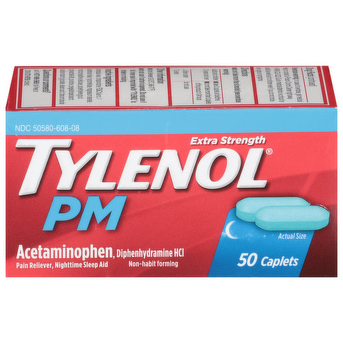 Tylenol PM Acetaminophen, PM, Extra Strength, Caplets