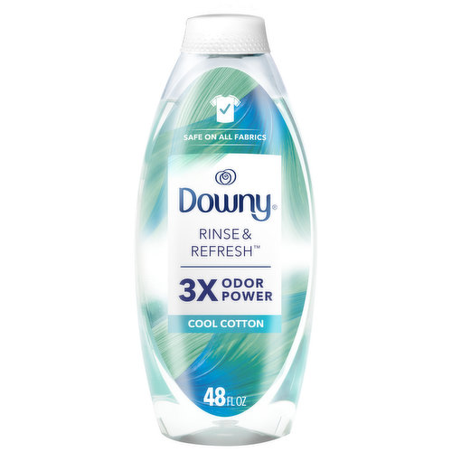 Downy Rinse & Refresh Downy RINSE & REFRESH Laundry Odor Remover and Fabric Softener, 48 fl oz, Cool Cotton