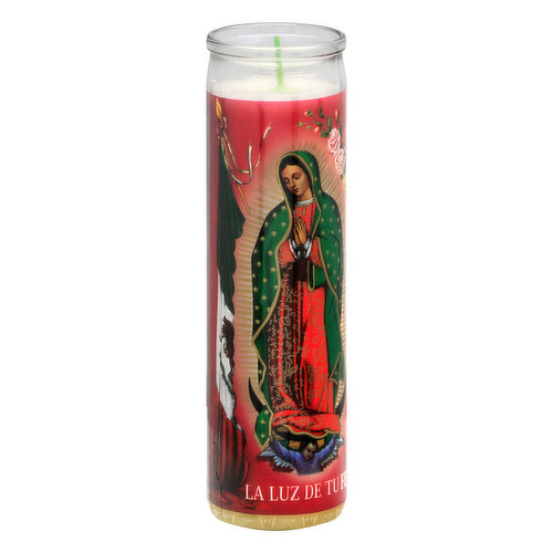 Veladora Mexico Candle, Our Lady of Guadalupe