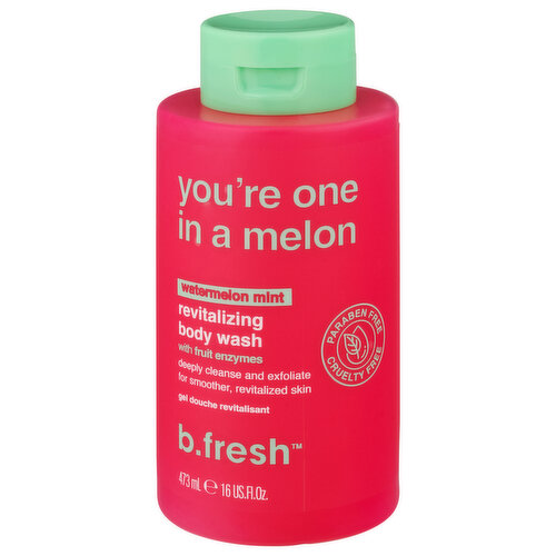 b.fresh Revitalizing Body Wash, with Fruit Enzymes, Watermelon Mint