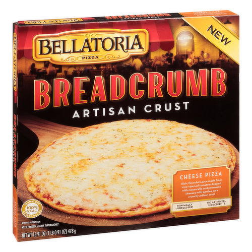 Bellatoria Breadcrumb Pizza, Artisan Crust, Cheese