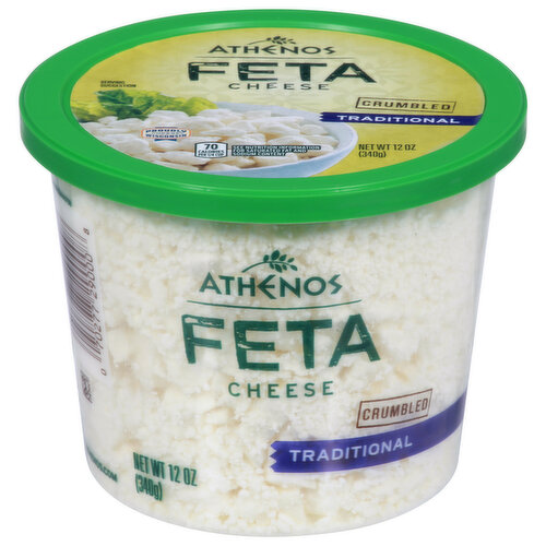 Athenos Cheese, Feta, Traditional, Crumbled