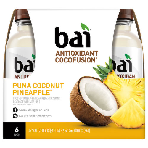 Bai Antioxidant Beverage, Puna Coconut Pineapple