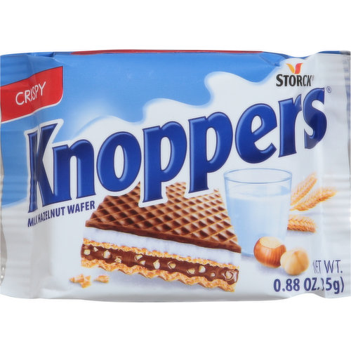 6 x Knoppers Milk Hazelnut Snack Crispy Wafers 8 Pack Biscuit