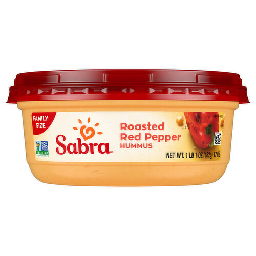 Sabra Hummus, Roasted Red Pepper, Family Size