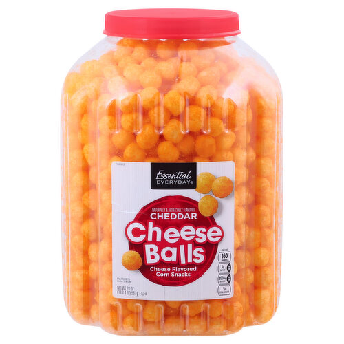 ESSENTIAL EVERYDAY Corn Snacks, Cheese Balls, Cheddar