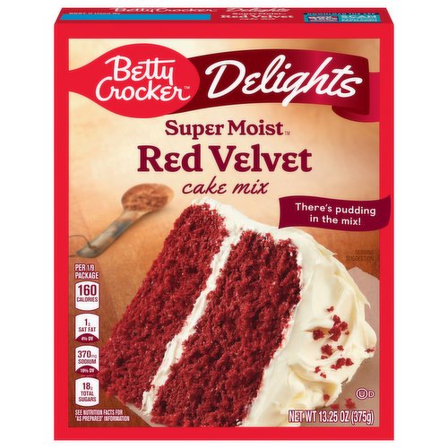 Betty Crocker Super Moist Cake Mix, Red Velvet, Delights