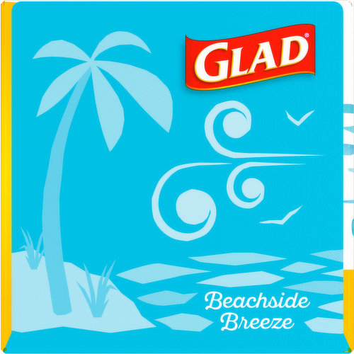 Glad Trash Bags, Drawstring, Beachside Breeze, Small, 4 Gallon - 80 bags