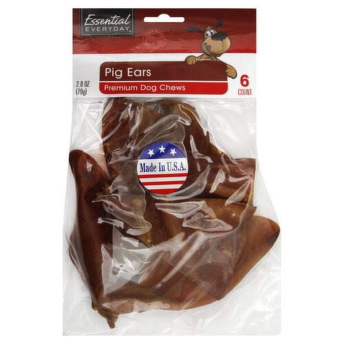 Essential Everyday Dog Chews, Premium, Pig Ears