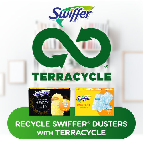 Swiffer Duster 360 Dusters Heavy Duty Super Extendable Handle Dusting Kit (1 Handle, 4 Dusters)