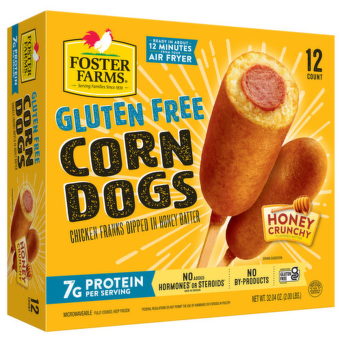 Foster Farms Corn Dogs, Gluten Free, Honey Crunchy