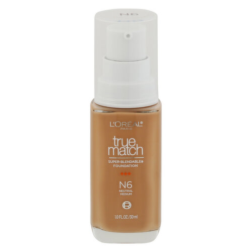 L'Oreal True Match Foundation, Super-Blendable, Neutral Medium N6