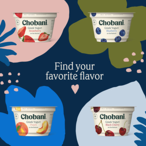 Chobani Yogurt, Non Fat, Greek, Black Cherry on the Bottom, Value 4 Pack
