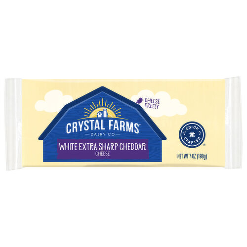 Crystal Farms Cheese, White Extra Sharp Cheddar