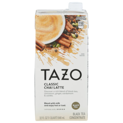 Tazo Black Tea Concentrate, Classic Chai Latte