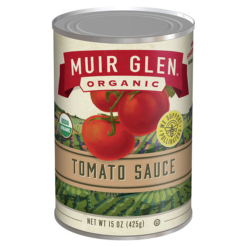 Add big flavor to your homemade pasta sauce or favorite soup recipe with Muir Glen Organic Tomato Sauce. This tomato sauce is made with vine-sweetened tomatoes for the perfect taste. Muir Glen organic tomatoes are grown in the soil of California and are perfectly pureed and lightly salted to create rich and creamy tomato sauce. USDA Certified Organic, Non-GMO Project Verified and gluten free, Muir Glen Organic Tomato Sauce is the perfect addition to shakshuka, ratatouille, pizza sauce or your favorite sloppy joes. 

Muir Glen organic tomatoes fresh from the vine are an easy and delicious way to upgrade your favorite recipes. These organic tomatoes are grown in California and are canned quickly for peak freshness.