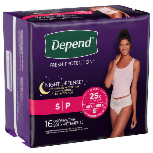 Depend - Night Defense Underwear Women - Medium