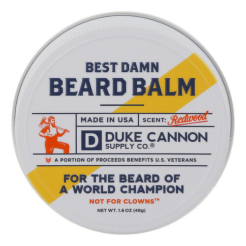 Duke Cannon Supply Co. Beard Balm, Best Damn, Redwood