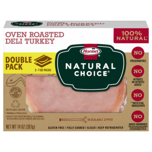 Hormel Natural Choice Deli Turkey, Oven Roasted, Double Pack