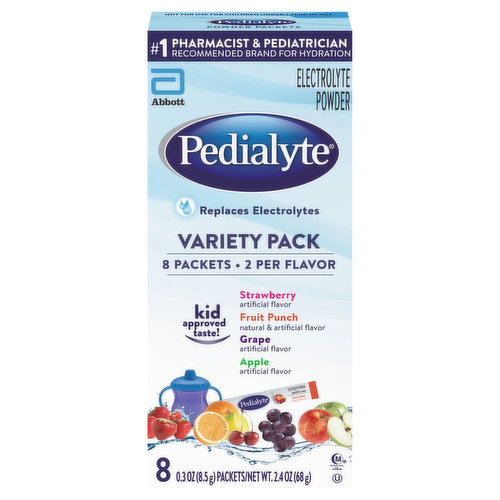 Pedialyte Electrolyte Powder, Variety Pack