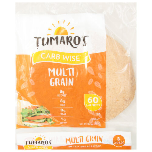 Tumaro's Carb Wise Wraps, Multi Grain