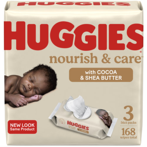 Huggies Nourish & Care Scented Baby Wipes