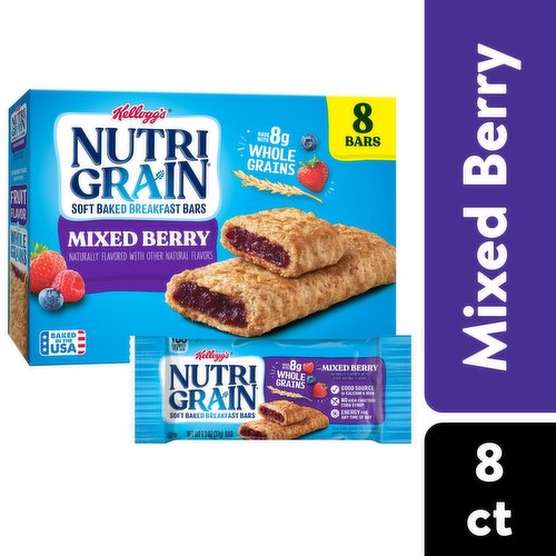Nutri-Grain Soft Baked Breakfast Bars, Mixed Berry