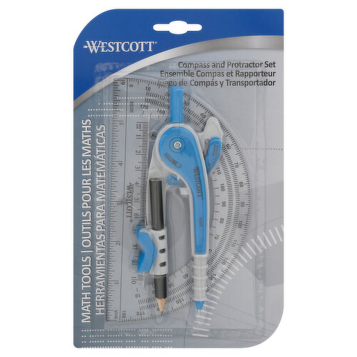 Westcott Math Tools, Compass and Protractor Set