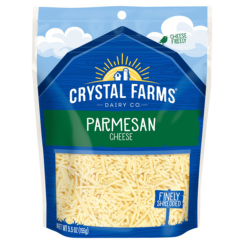 Crystal Farms Cheese, Finely Shredded, Parmesan