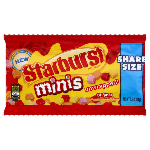 Starburst Fruit Chews, Minis, Original, Share Size