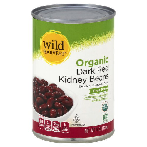 Wild Harvest Kidney Beans, Organic, Dark Red