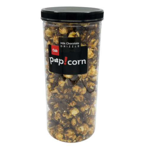 Cub Chocolate Drizzle Popcorn (Clear Cylinder)