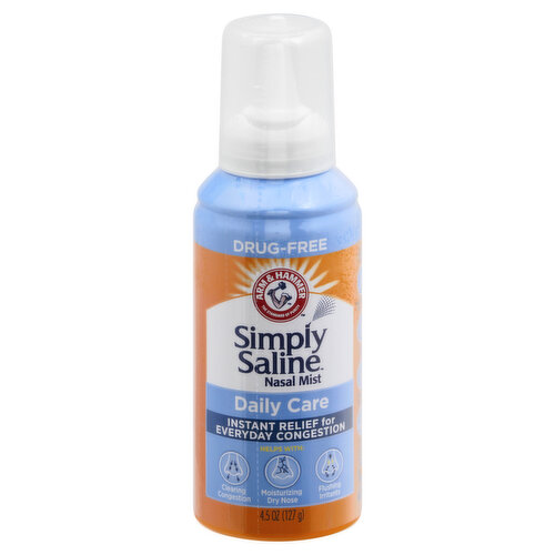 Arm & Hammer Simply Saline Nasal Mist, Daily Care