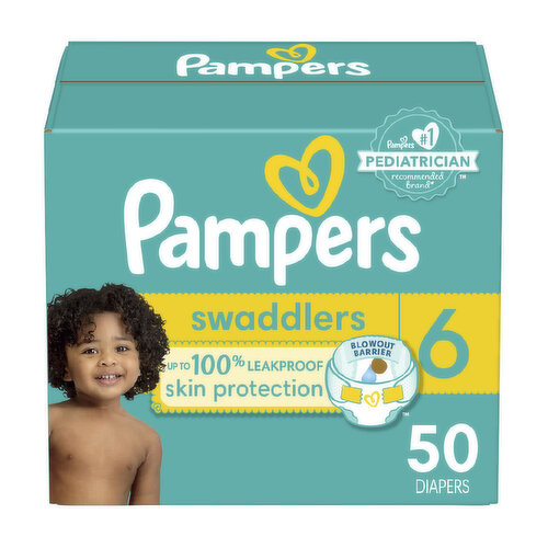 Pampers Swaddlers Swaddlers Active Baby Diapers, Size 6